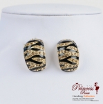 Stylish Fashionable Animal Design Earrings w/ Crystal Rhinestone Accent
