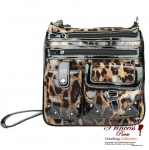 Designer Inspired Animal Print Messenger Bag w/ Dual Front Pockets