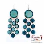 Stylish Fashionable Green Ruby Dangling Earrings.