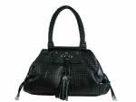 Bottega Veneta Inspired Textured Handbag with Fringe