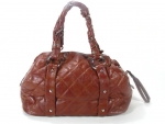 Designer inspired, big, fine pattern leather tote bag