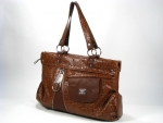 D&G inspired med.croco-print limited loft carry bag w/ decorative zipper