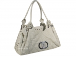 Designer Inspired Classic and Chic Handbag w/Pins, Stitches, Fringe