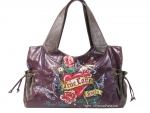 Ed Hardy Inspired "True Love Hurts" Graphic Infused Totebag