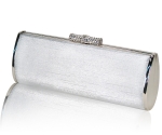 Designer Inspired Chic Sexy Evening Bag w/ Slick Silk Texture & Snap-lock Closure