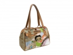 Betty Boop Original Patch Work Bowling Handbag w/ Two Side Pockets
