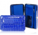 Designer Inspired Croco-Textured Wallet w/  Front Snap-magnet Pocket