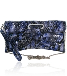 Designer Inspired Snakeskin Clutch Purse w/ Detachable Wristlet
