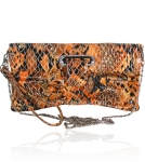 Designer Inspired Snakeskin Clutch Purse w/ Detachable Wristlet