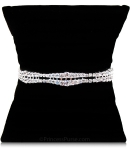 Chic Curve Bracelet w/ Lavish Crystal Clear Rhinestones