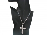 Exquisite Cross Necklace with Ample Rhinestones