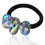 Stylish Ponytail Holder w/ Classic Oval Embellishment