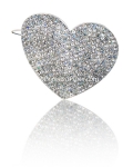 2.5" Fashion Hair Clips w/ Large Heart Ornament