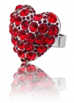 Fashionable Silver-toned Ring w/ Stunning Rhinestone Accent