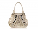 Designer Inspired Gorgeous Hobo Handbag w/ Symmetrical Silver-toned Studs on Front