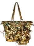 Designer Inspired Fashionable Tote Bag w/ Ample of Glistening Sequence