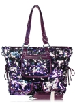 Designer Inspired Fashionable Tote Bag w/ Ample of Glistening Sequence
