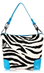 Designer Inspired Zebra Print Tote bag w/ Reinforced Corner Patches