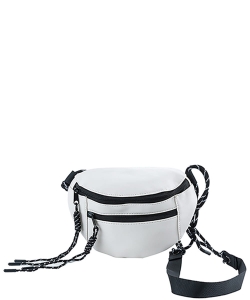 Pu Leather Fanny Pack BA320106 WHITE