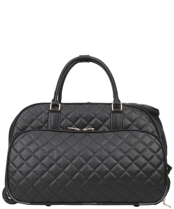 Quilt Zipper Travel Size Duffel Bag BN-XC-8720 BLACK
