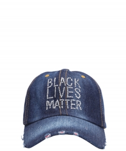 Black Lives Matter Rhinestone Cap CAP00494