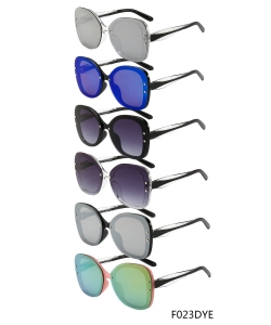 1 Dozen Pack Designer Western Oversized Sunglasses F023DYE
