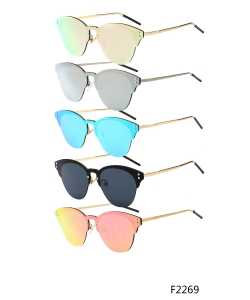 New Fashion Designer Cat Eye Sunglasses – f2269 – 12 pcs/pack