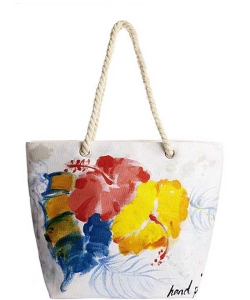 Flower Pot Hand Painted Tote Bag  HBG-103522-103528