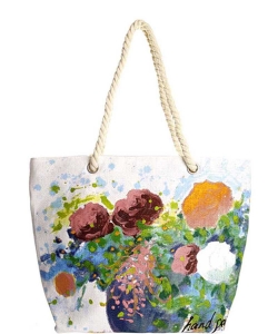 Flower Hand Painted Tote Bag HBG-103531