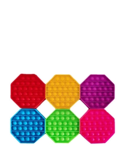 1 Dozen Assorted Color Push Pop Bubble Fidget Toy MS-02PP