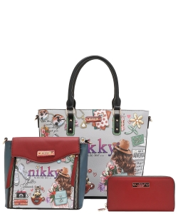 Nikky By Nicole lee Tote 3n1 Set NK12719 NIKKY WORLD