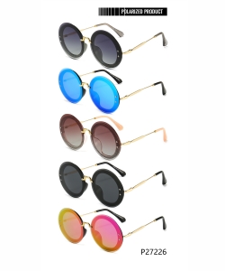 1 Dozen Pack Designer Inspired Women’s Polarized Fashion Sunglasses P27226PP