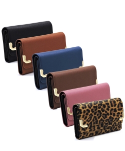 Package of 6 Pieces Tri-fold Clutch Wallet SA016
