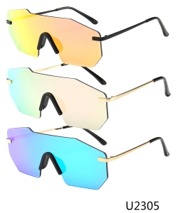 12 Pieces/Pack Unisex Designer Western Sunglasses U2305