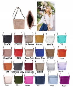 All-In-One Tassel Detailed Crossbody Bag/ Messenger Bag with Double-zipped front compartment WU059/