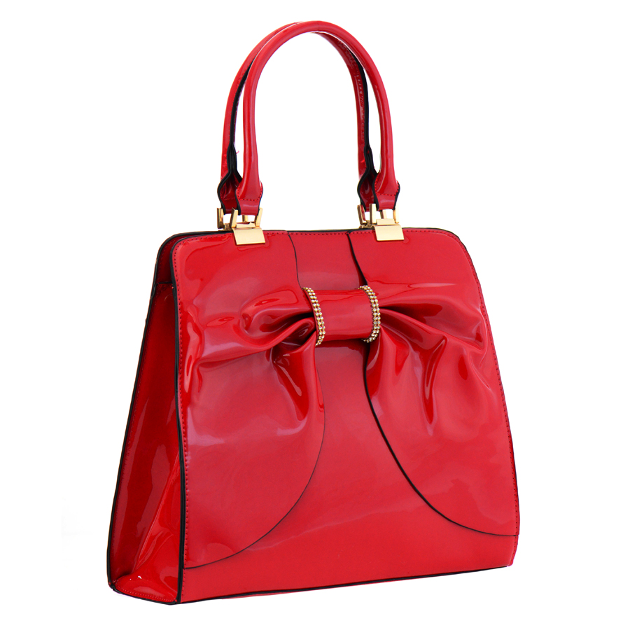 Red Patent Leather Duffle Bag | semashow.com
