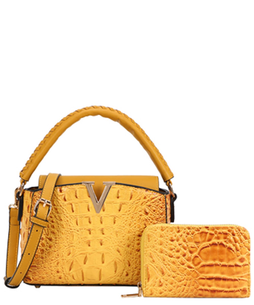 LV capucines MM bag shiny crocodile, Luxury, Bags & Wallets on