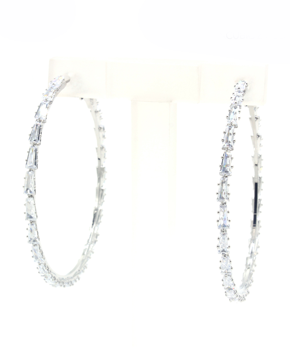 Rhinestone Hoop Earrings EH300012