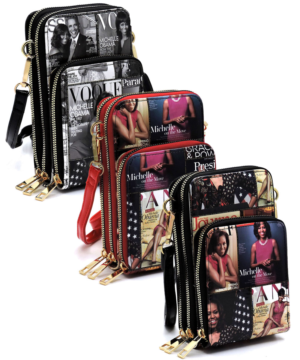 6 Pcs Magazine Cover Collage Crossbody Bag Cell Phone ...
