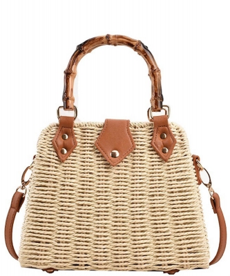Ladies Vintage Straw Woven Bag Beach 012