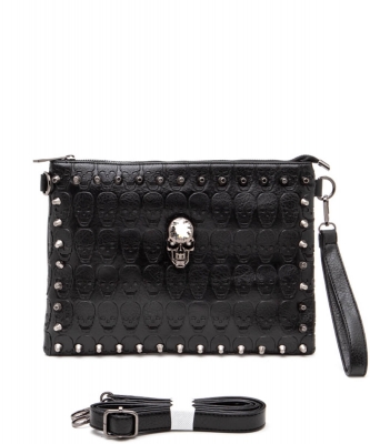Skull Stud Crossbody Clutch Bag 1154