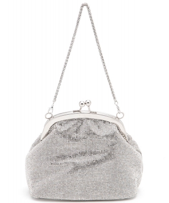 Rhinestone Iconic Soft Clutch Bag 252301
