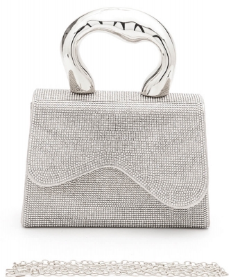 Rhinestone Top Handle Swing Clutch Bag 2533