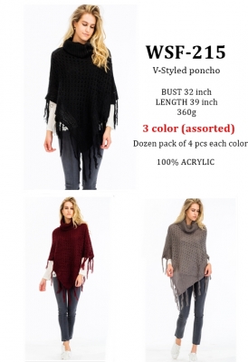 V-Styled Poncho  WSF-215 A Dozen pack