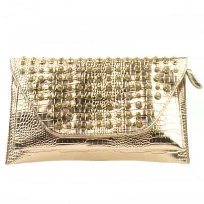 Small Alligator Clutch X13 30117 CHAMPAGNE