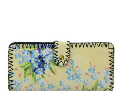 Flower Print Faux Leather Wallet GWT99-1936 37692