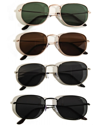 Twelve Piece Thin Metallic Frame Fashion Sunglasses 4674SUN