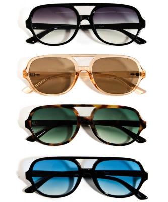 Thin Acetate Bridge Sunglasses Set 80338SUN