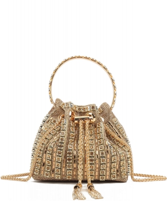Rhinestone Bucket Evening Bag 8818