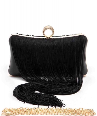 Fringe Long Tassel Iconic Box Clutch 9060-10